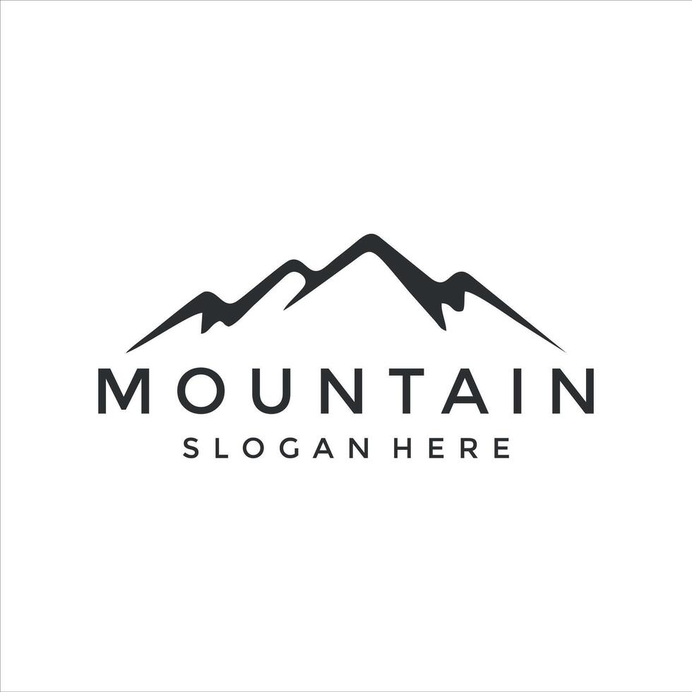 il montagna silhouette logo design vettore modello