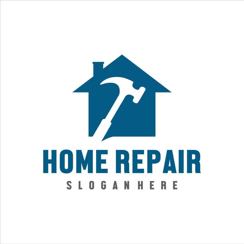 casa riparazione logo design vettore