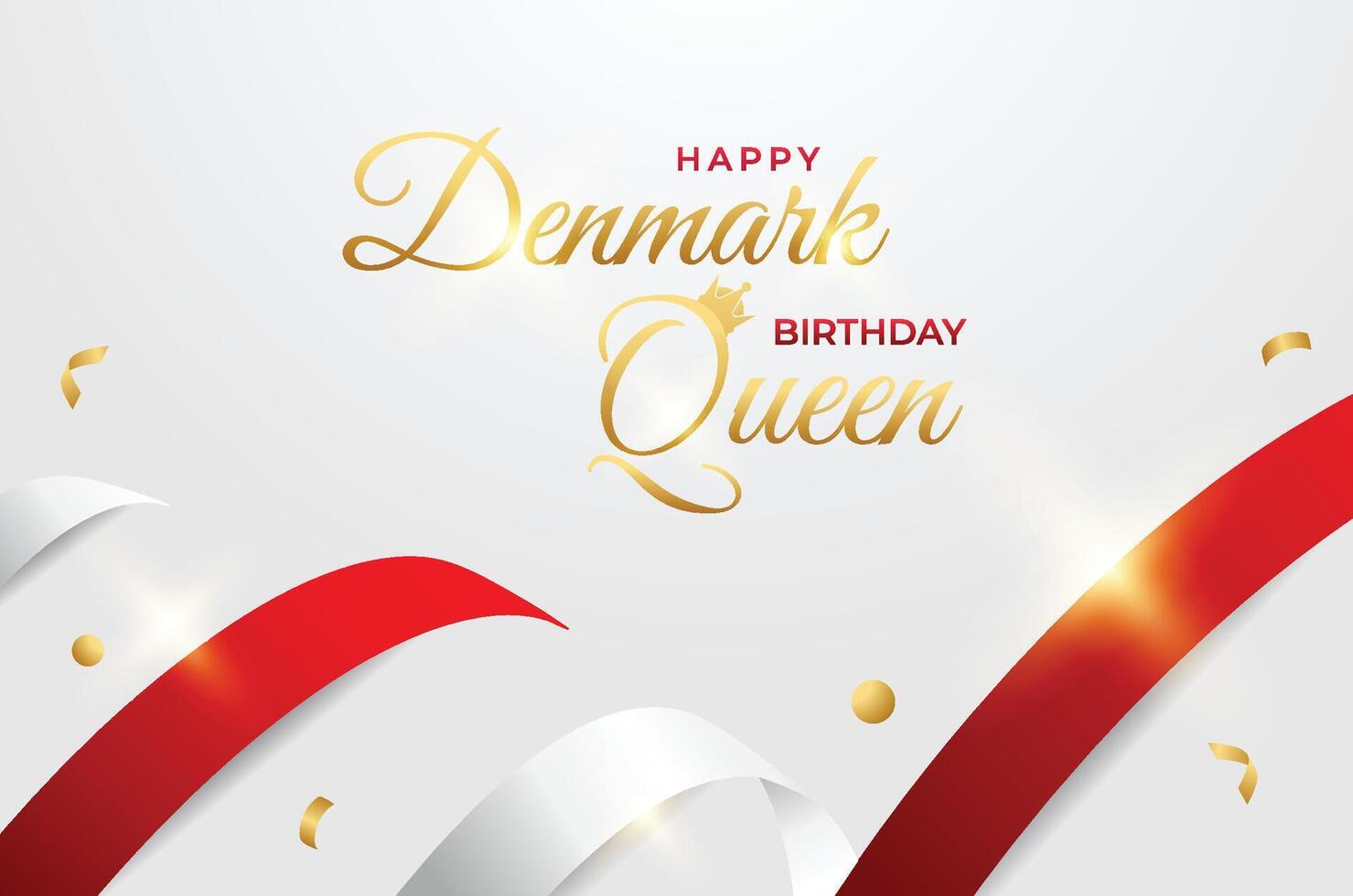 Danimarca Regina compleanno design illustrazione collezione vettore