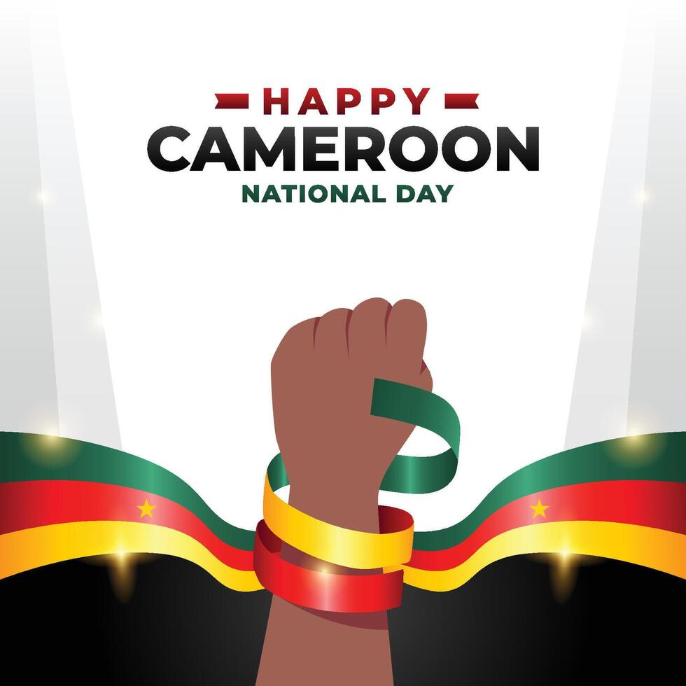 camerun nazionale giorno design illustrazione collezione vettore
