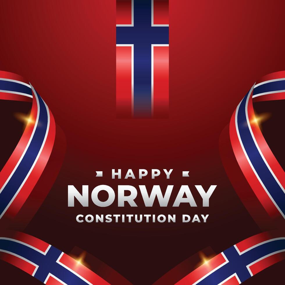Norvegia costituzione giorno design illustrazione collezione vettore