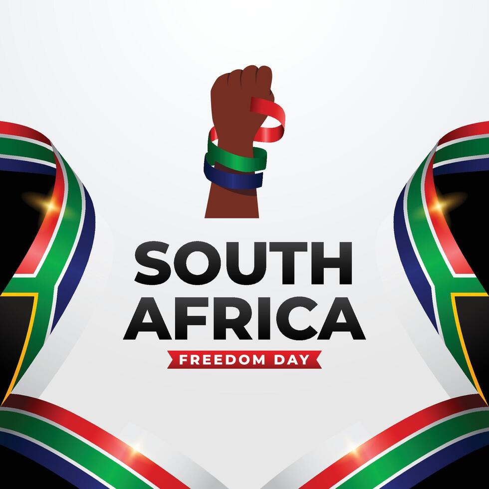 Sud Africa la libertà giorno design illustrazione collezione vettore