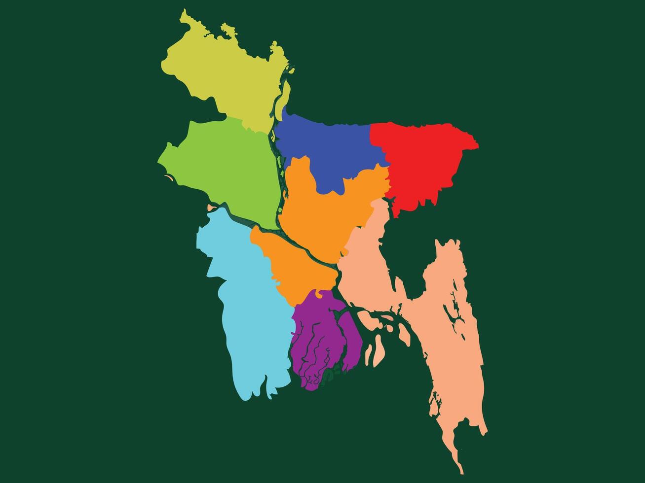 bangladesh carta geografica illustrazione vettore