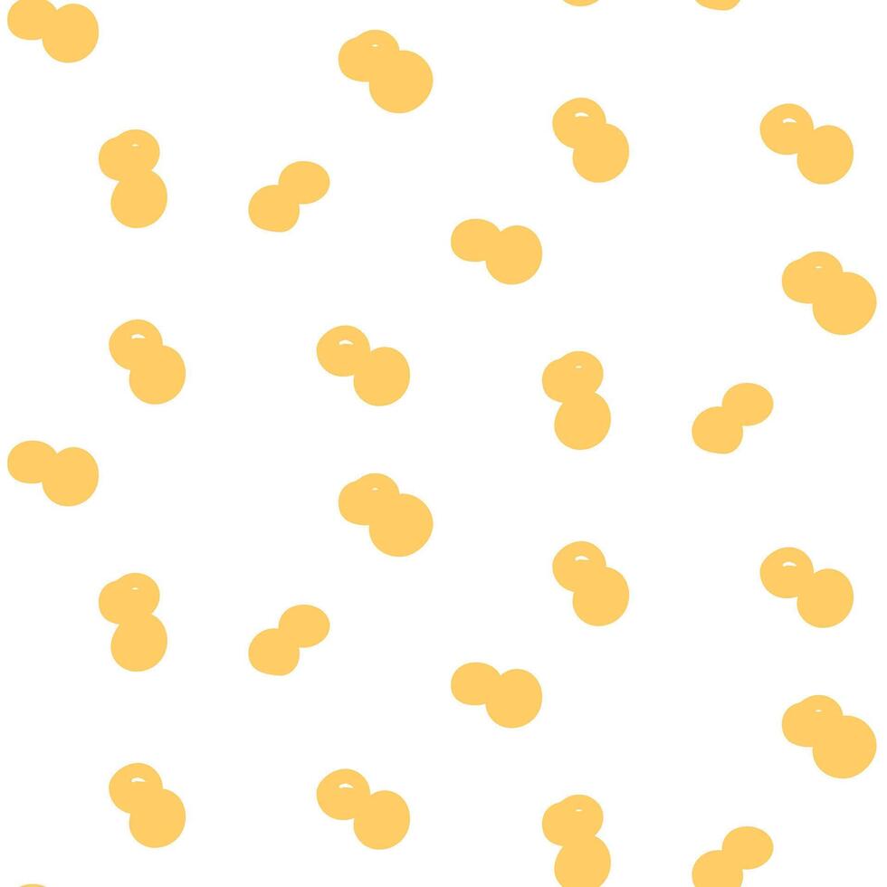 senza soluzione di continuità polka punto modello. astratto colore geometrico vettore sfondo con piccolo giallo cerchi su bianca sfondo. puntini sfondo. Perfetto per bambini carta, invito, casa arredamento.