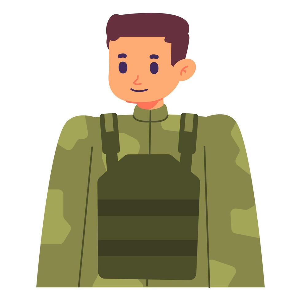 vettore illustrazione di soldato avatar