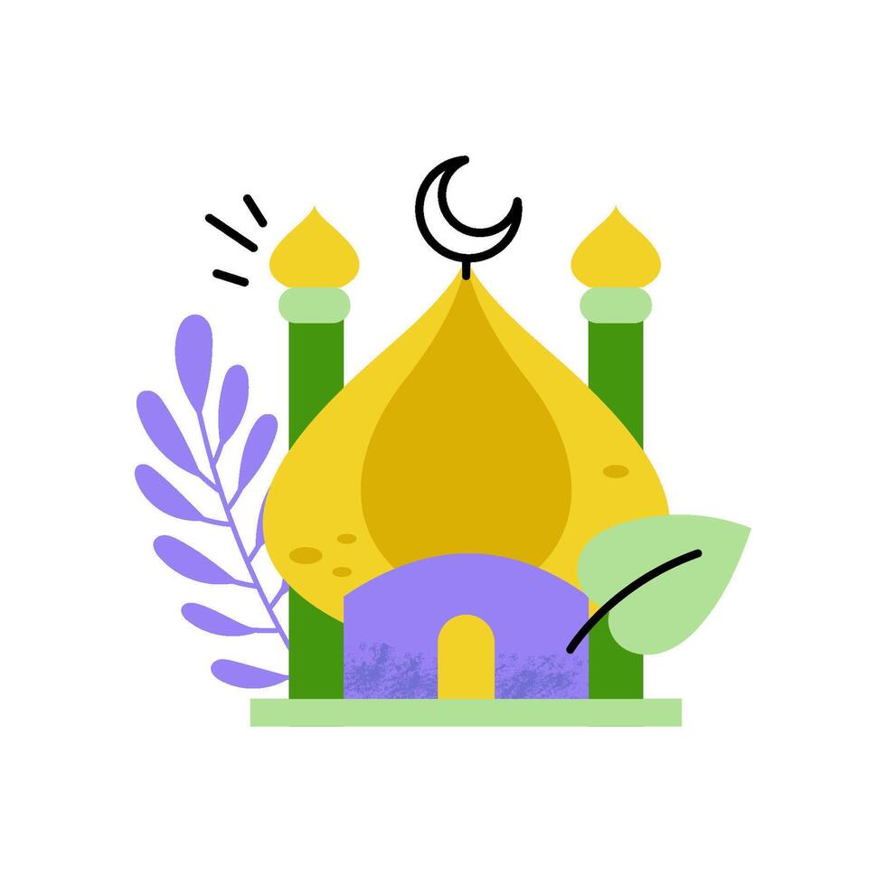 vettore illustrazione moschea icona