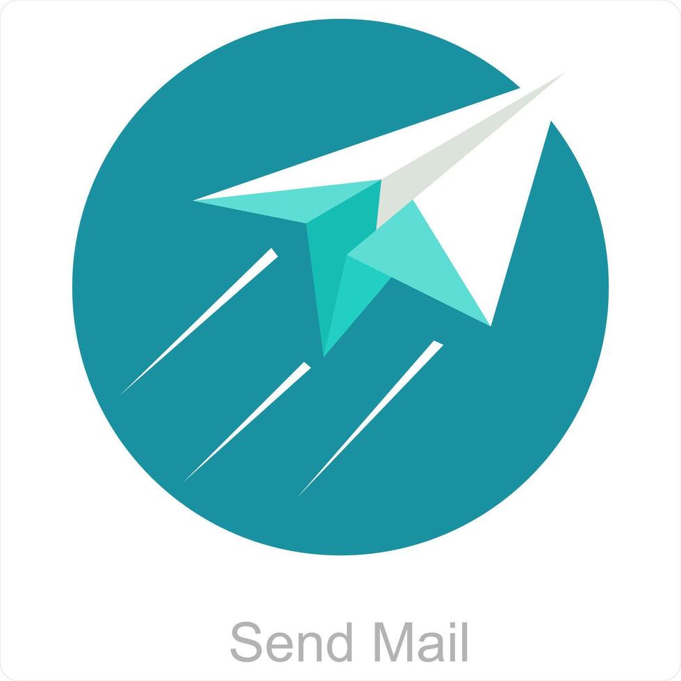 Spedire posta e inviato icona concetto vettore