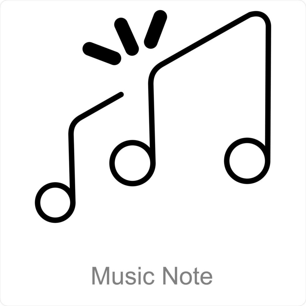 musica Nota e melodia icona concetto vettore