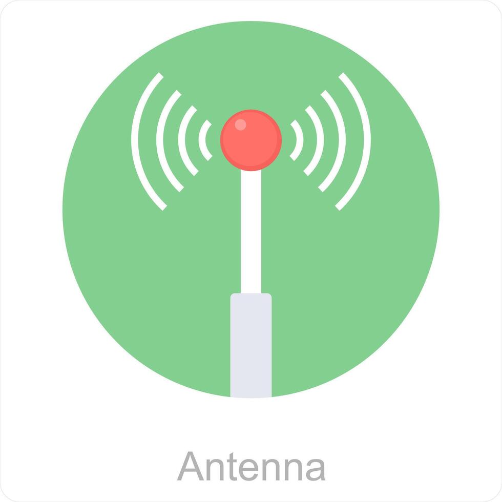 antenna e satellitare icona concetto vettore