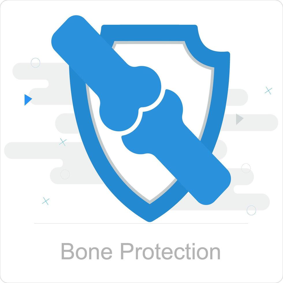 osso protezione e germe icona concetto vettore