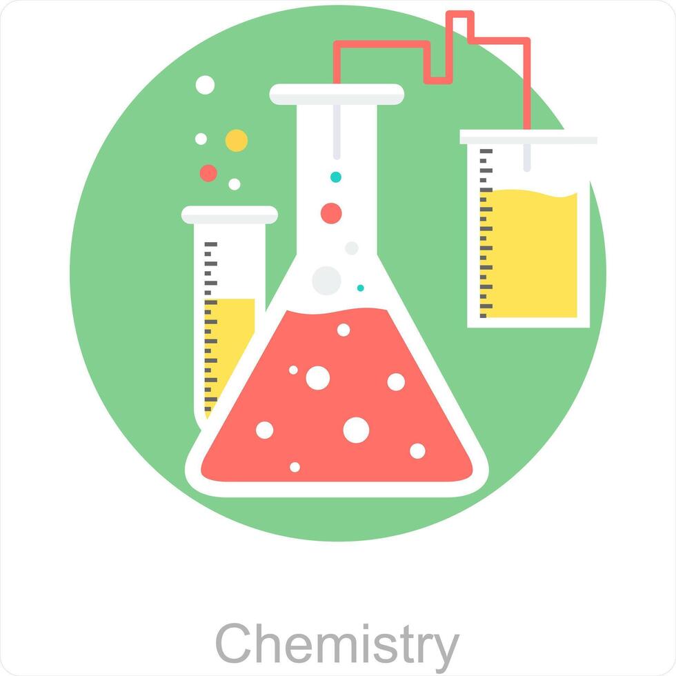chimica e laboratorio icona concetto vettore
