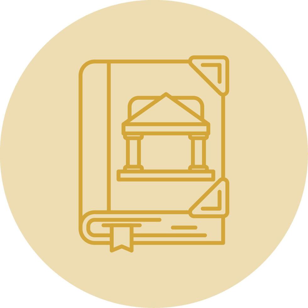 bancario linea giallo cerchio icona vettore
