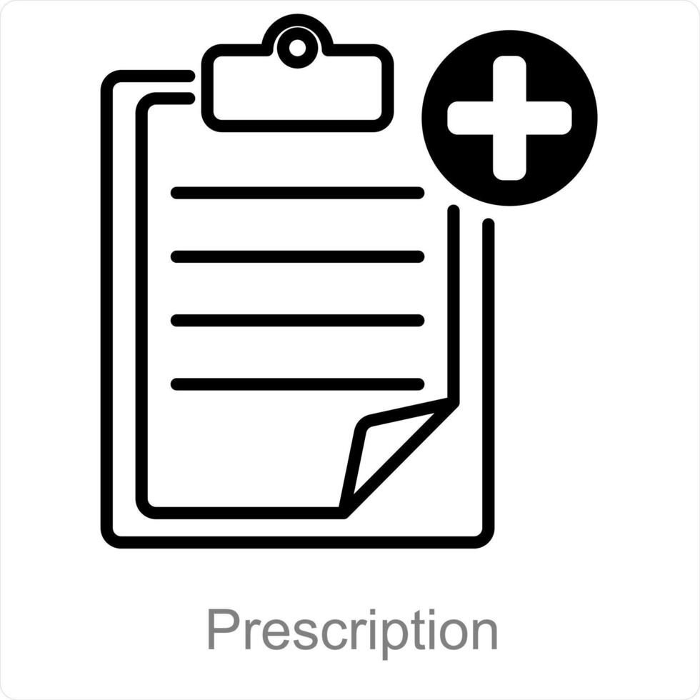 prescrizione e medico icona concetto vettore