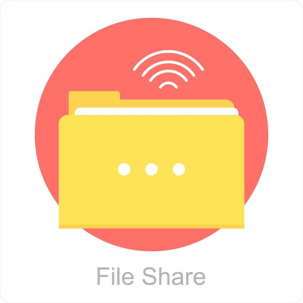 file Condividere e trasferimento icona concetto vettore