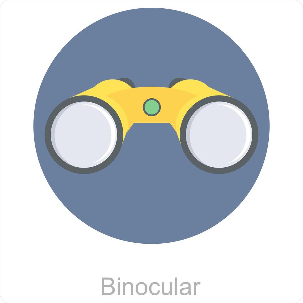 binocolo e telescopio icona concetto vettore
