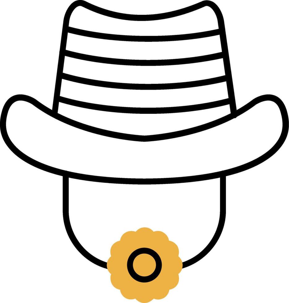 cappello spellato pieno icona vettore