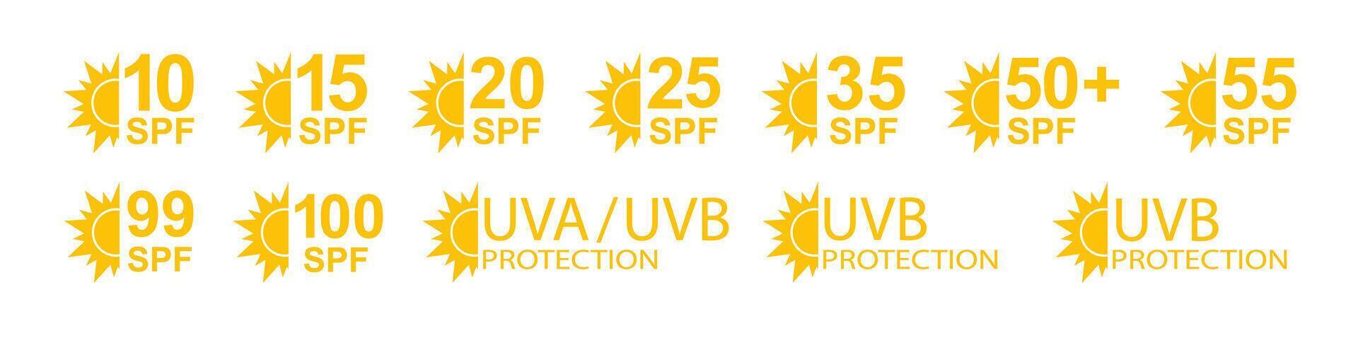 spf 50 icona. sole protezione vettore