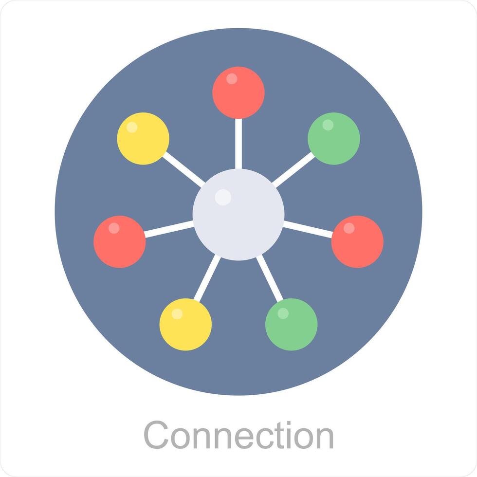 connessione e Rete icona concetto vettore
