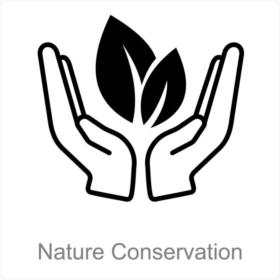 natura conservazione e verde icona concetto vettore