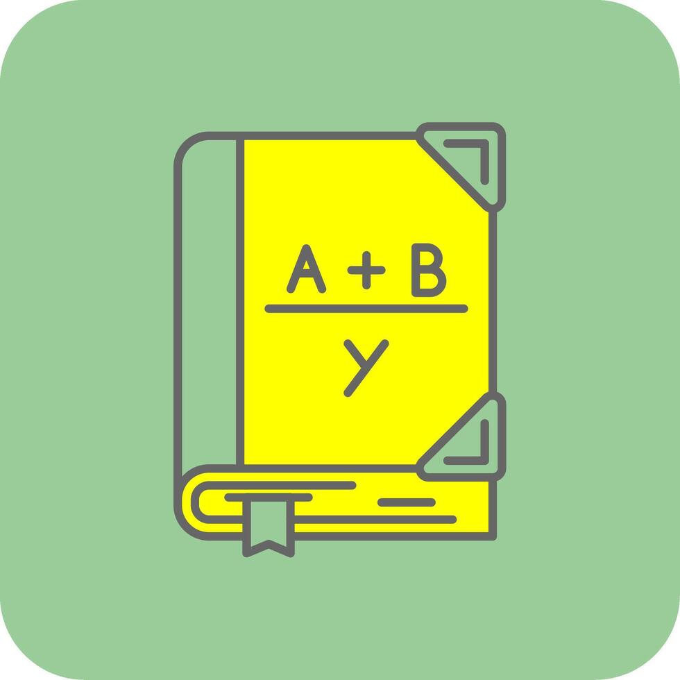 algebra pieno giallo icona vettore