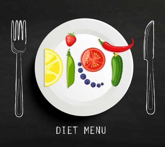 Il concetto di dieta. vettore