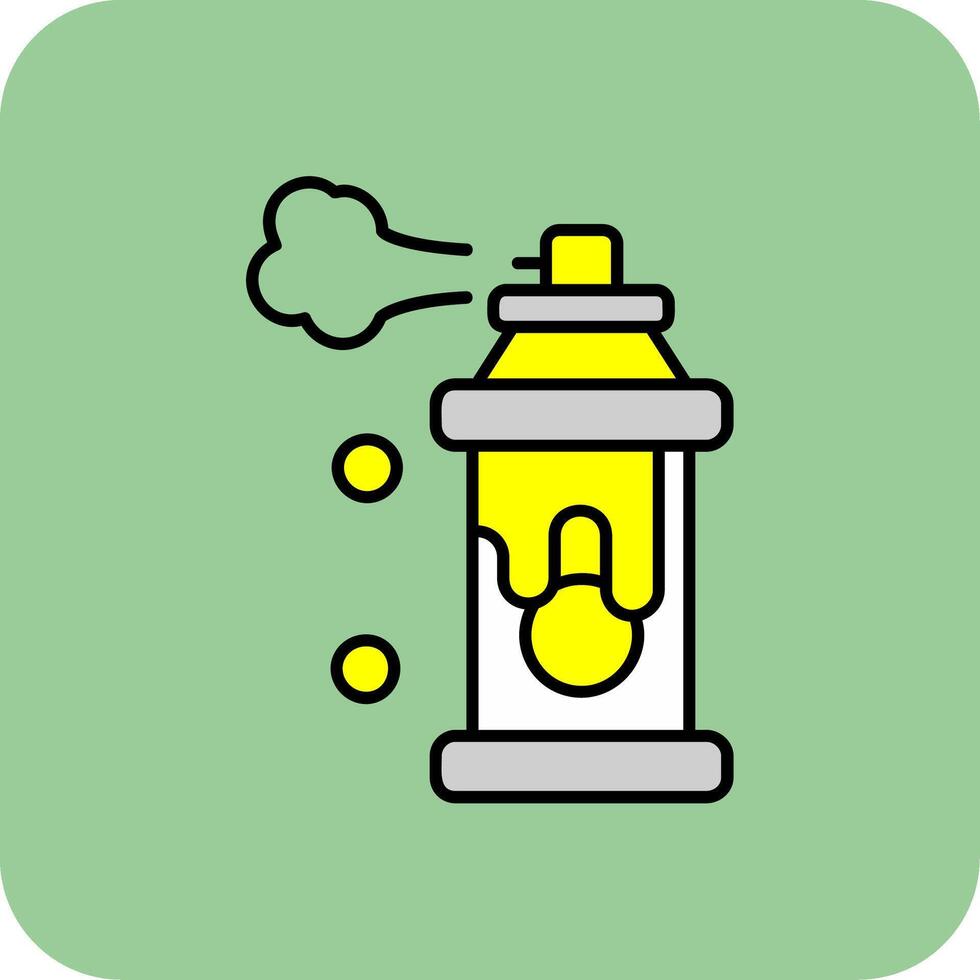 spray pieno giallo icona vettore