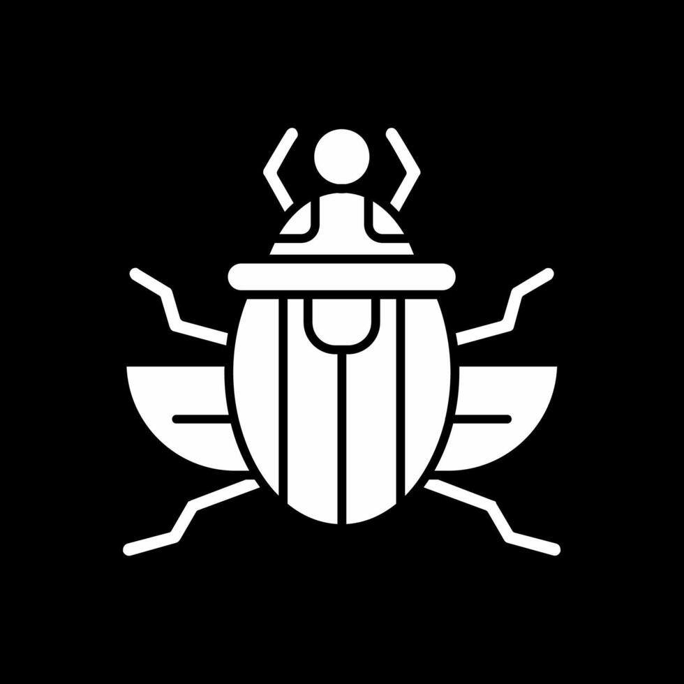 scarabeo glifo rovesciato icona vettore