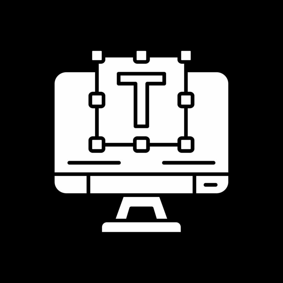 tipografia glifo rovesciato icona vettore