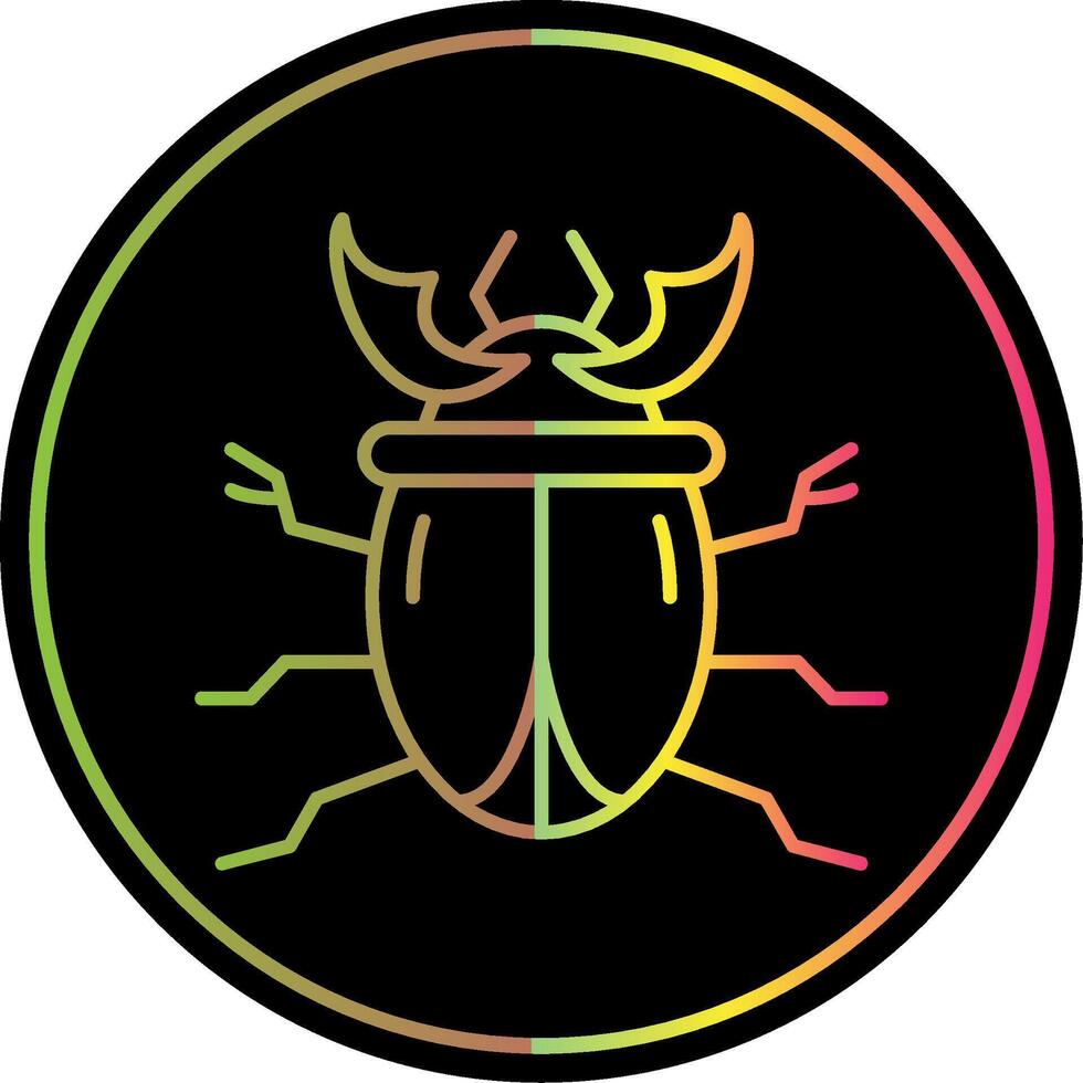 scarafaggio linea pendenza dovuto colore icona vettore