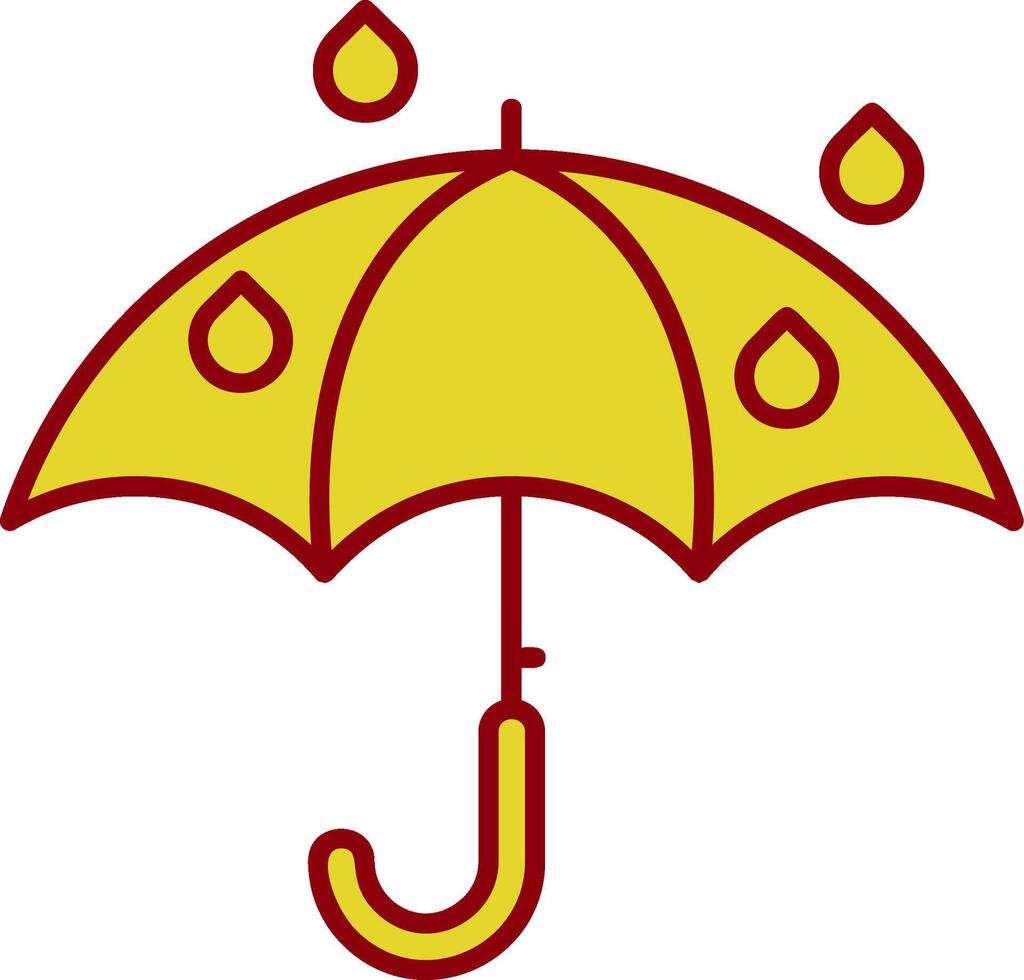 ombrello Vintage ▾ icona vettore