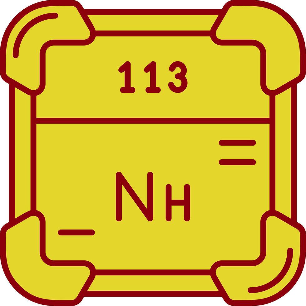 nihonium Vintage ▾ icona vettore