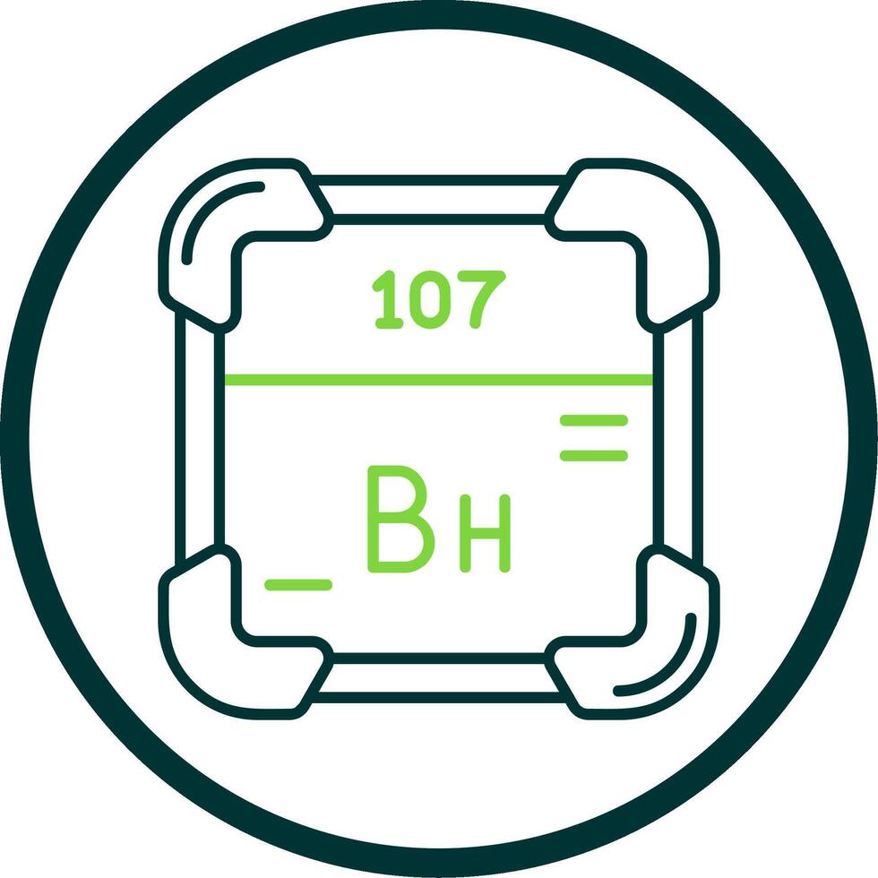 bohrium linea cerchio icona vettore