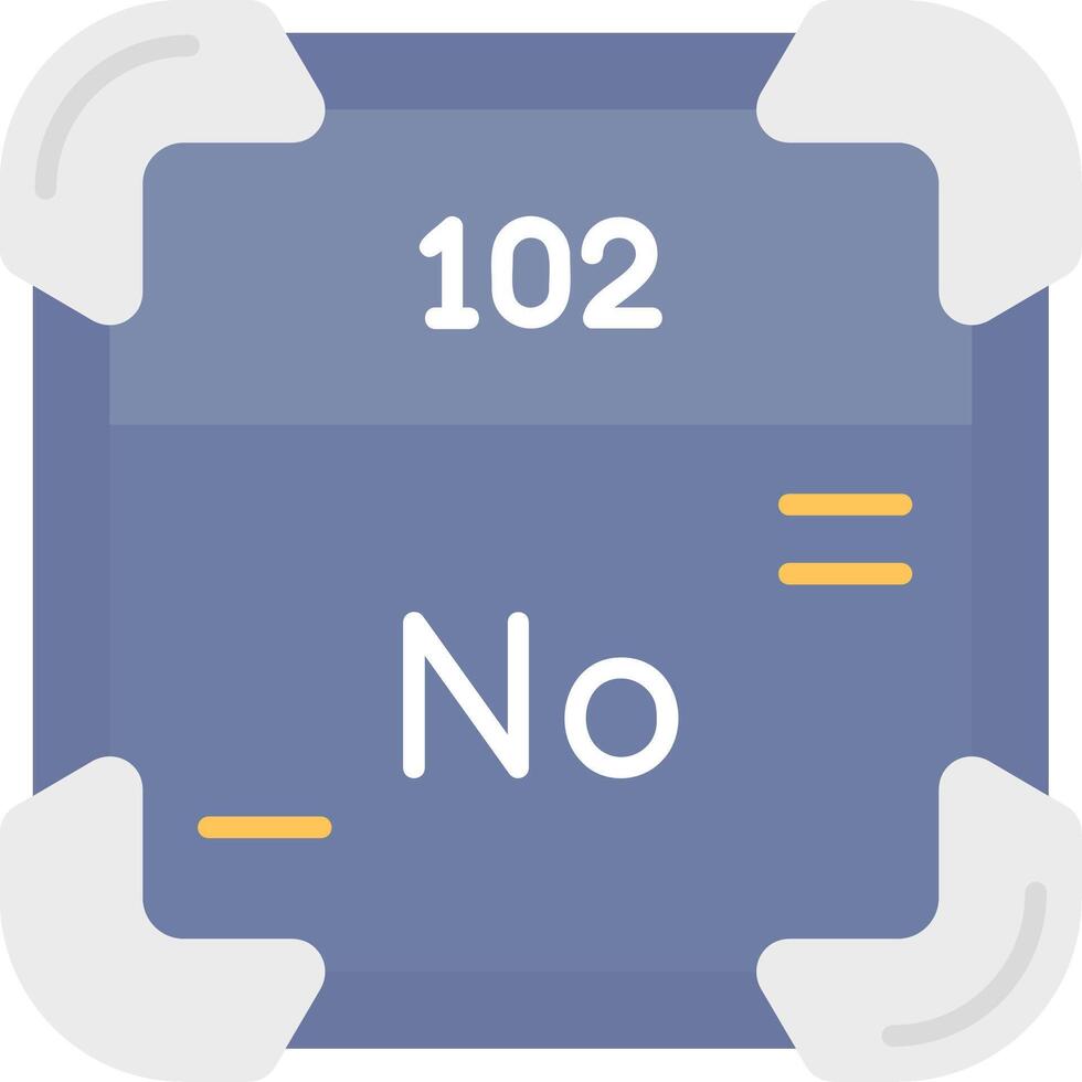 nobelium piatto leggero icona vettore