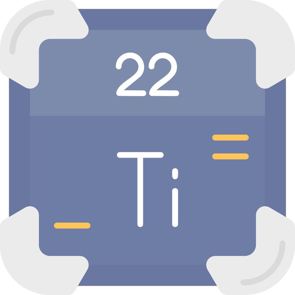 titanio piatto leggero icona vettore