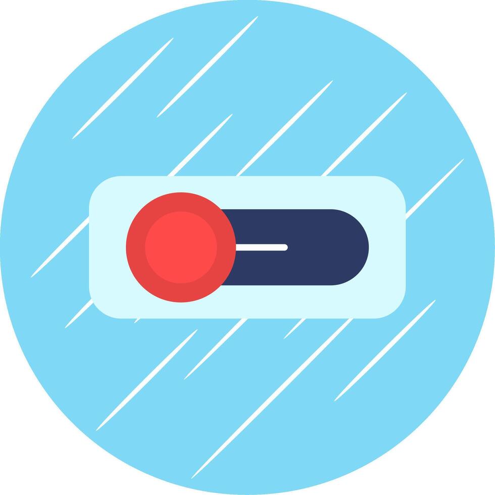 interruttore piatto blu cerchio icona vettore