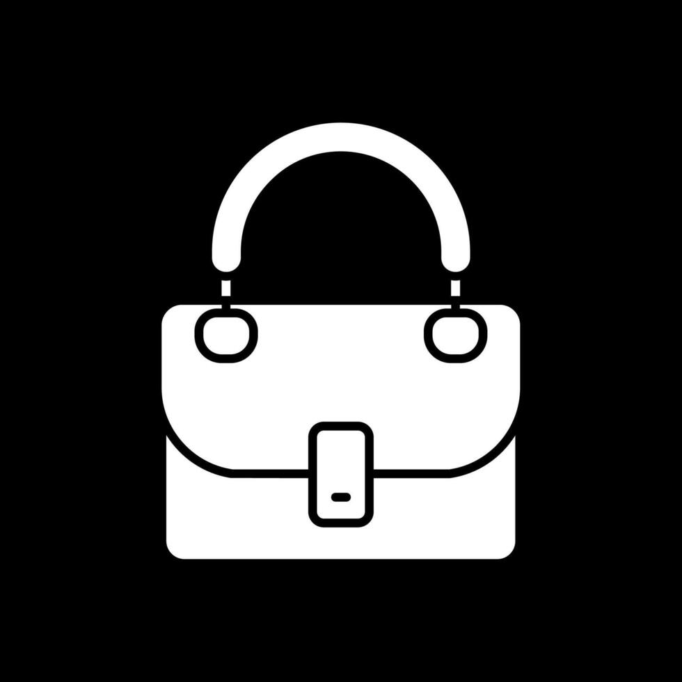 icona del glifo della borsa invertita vettore
