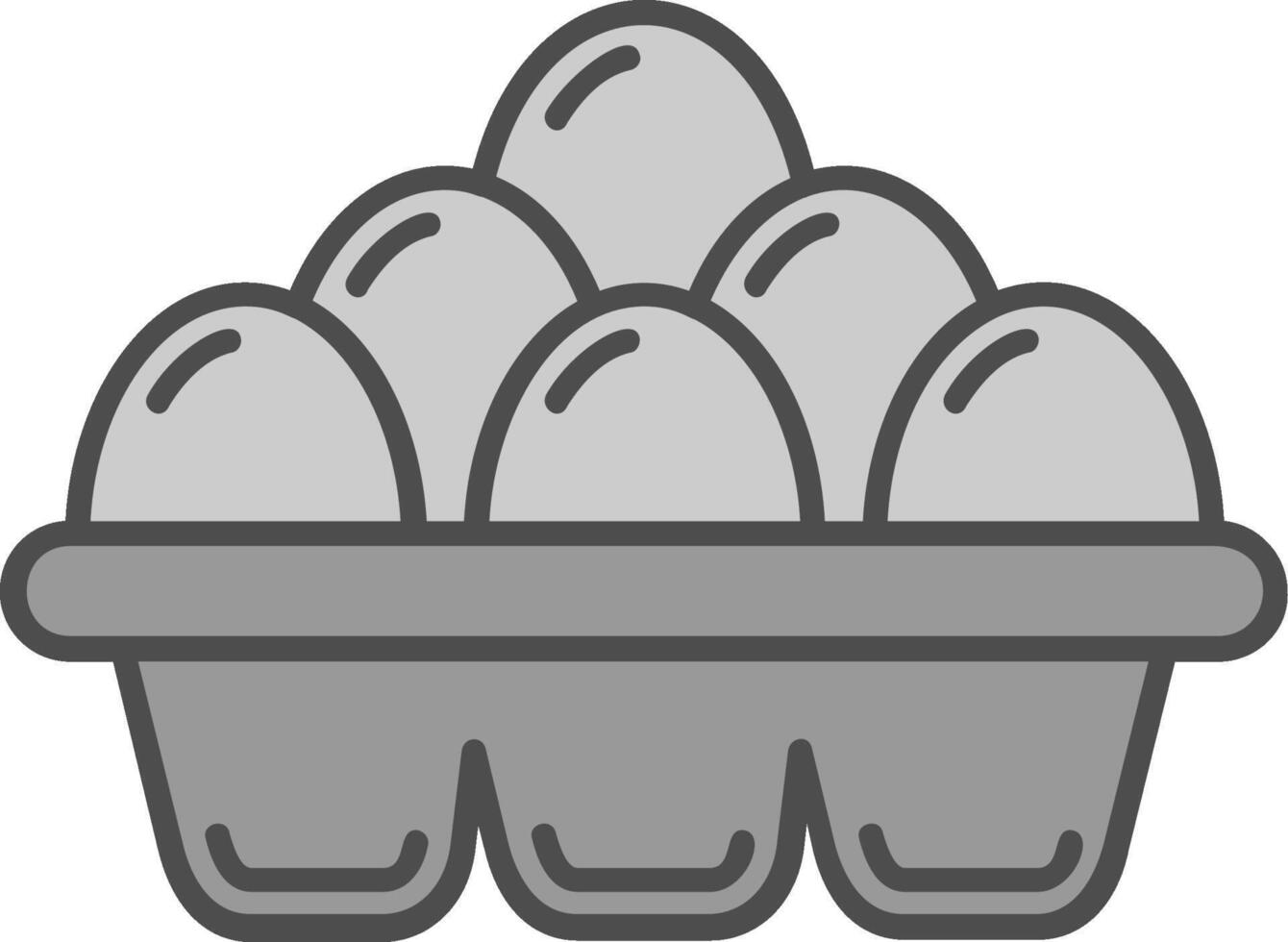 uova linea pieno in scala di grigi icona vettore