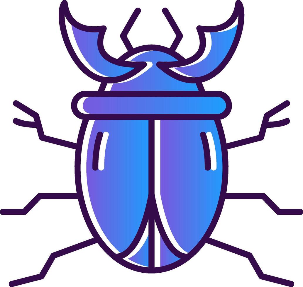 scarafaggio pendenza pieno icona vettore