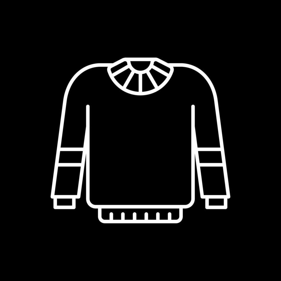 maglione linea rovesciato icona vettore