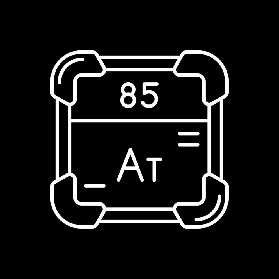 astato linea rovesciato icona vettore