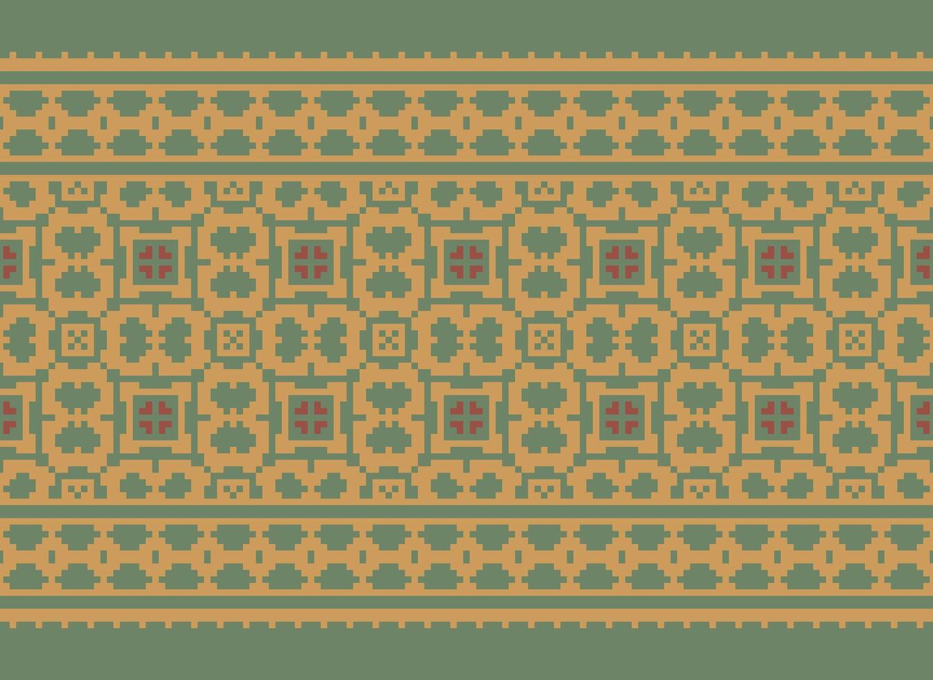 geometrico etnico modello. pixel modello. design per vestiario, tessuto, sfondo, sfondo, avvolgere, batik. maglieria, ricamo stile. azteco geometrico arte ornamento Stampa. vettore illustrazione.