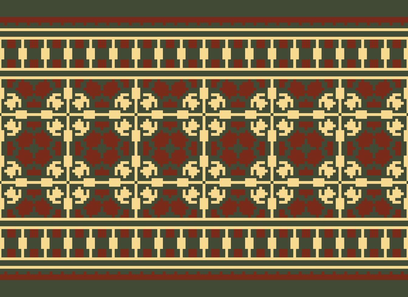 geometrico etnico modello. pixel modello. design per vestiario, tessuto, sfondo, sfondo, avvolgere, batik. maglieria, ricamo stile. azteco geometrico arte ornamento Stampa. vettore illustrazione.