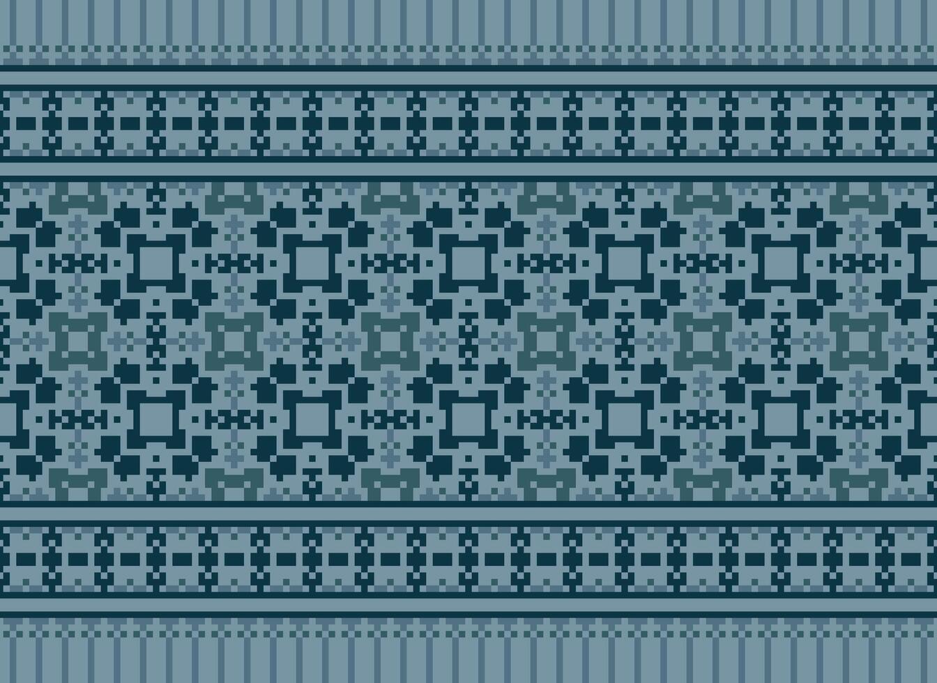 geometrico etnico modello. pixel modello. design per vestiario, tessuto, sfondo, sfondo, avvolgere, batik. maglieria, ricamo stile. azteco geometrico arte ornamento Stampa. vettore illustrazione.