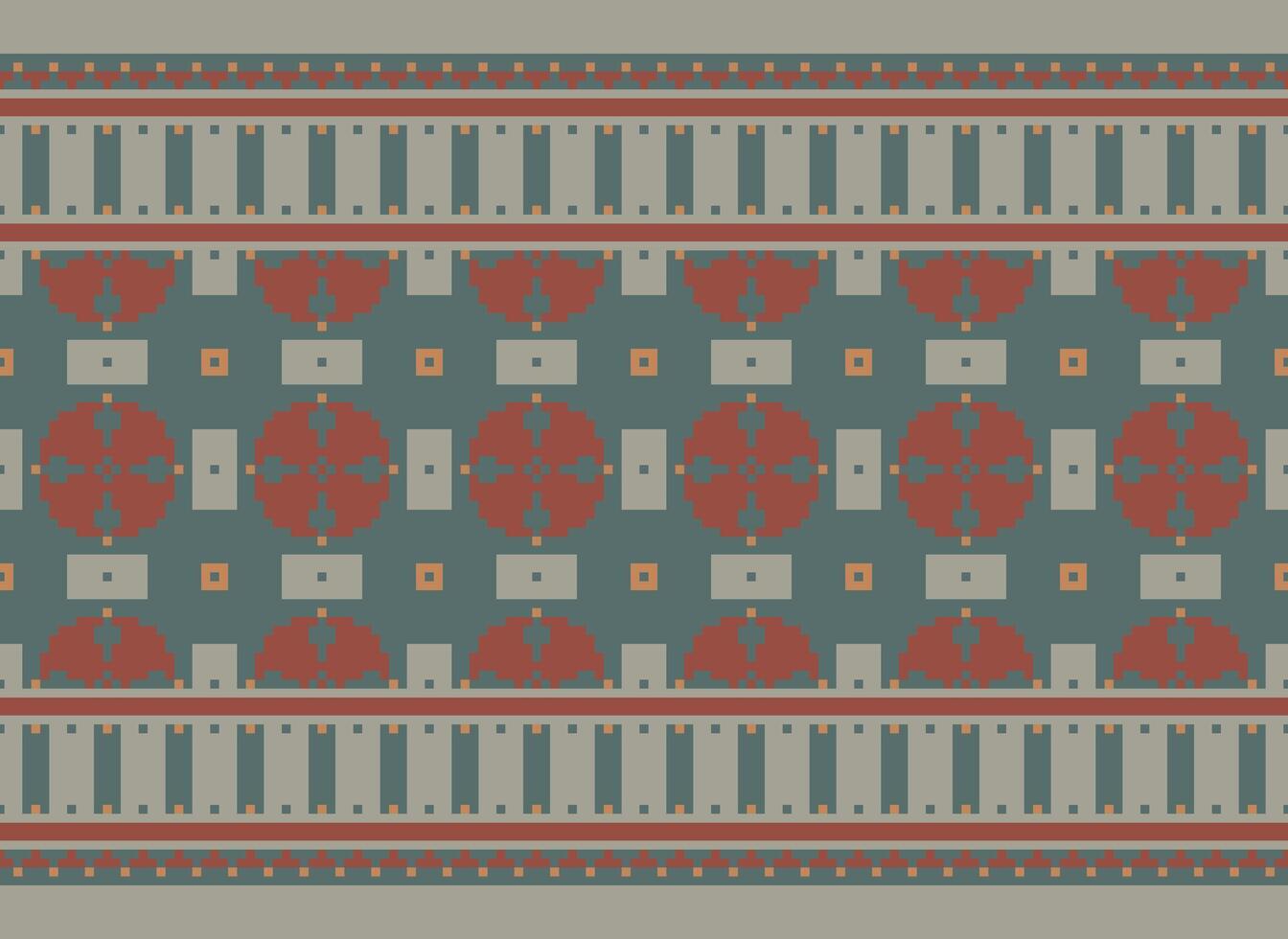 geometrico etnico modello. pixel modello. design per vestiario, tessuto, sfondo, sfondo, avvolgere, batik. maglieria, ricamo stile. azteco geometrico arte ornamento Stampa. vettore illustrazione.