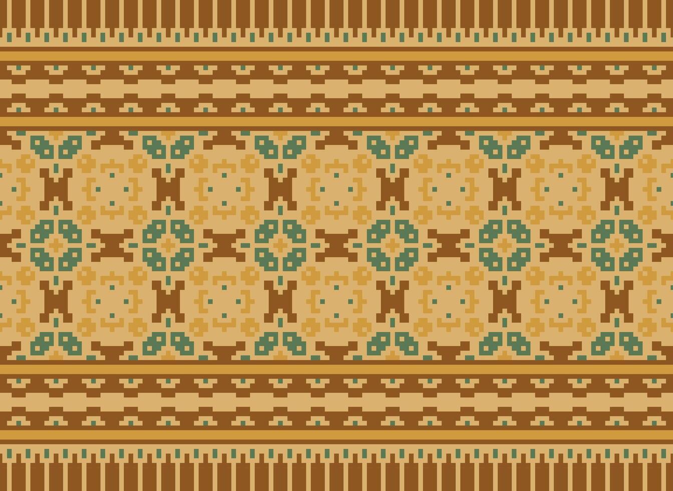 pixel attraversare punto tradizionale etnico modello paisley fiore ikat sfondo astratto azteco africano indonesiano indiano senza soluzione di continuità modello per tessuto Stampa stoffa vestito tappeto le tende e sarong vettore