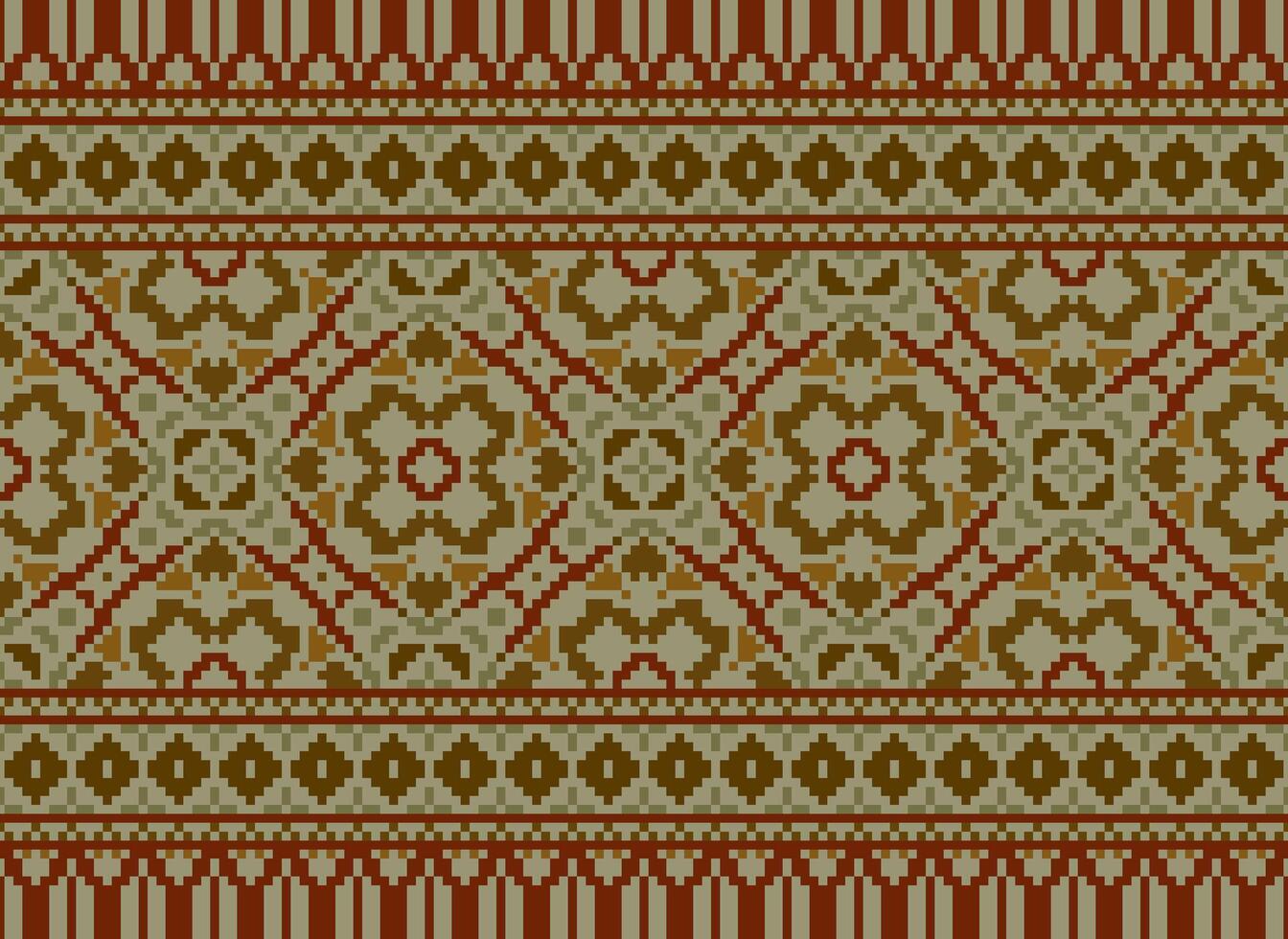 annate attraversare punto tradizionale etnico modello paisley fiore ikat sfondo astratto azteco africano indonesiano indiano senza soluzione di continuità modello per tessuto Stampa stoffa vestito tappeto le tende e sarong vettore