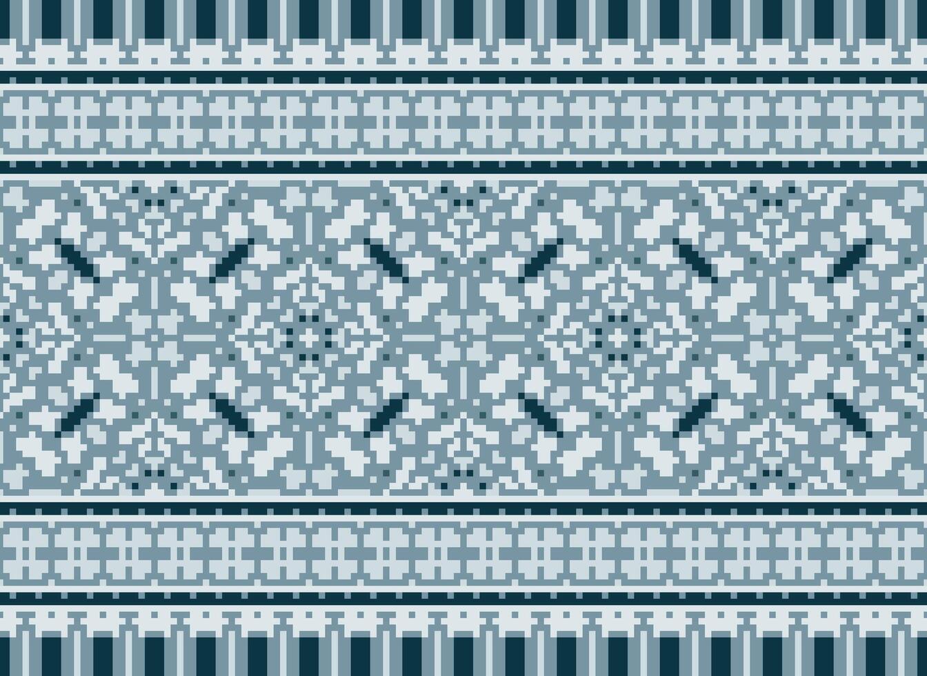 pixel annate attraversare punto tradizionale etnico modello paisley fiore ikat sfondo astratto azteco africano indonesiano indiano senza soluzione di continuità modello per tessuto Stampa stoffa vestito tappeto le tende e sarong vettore