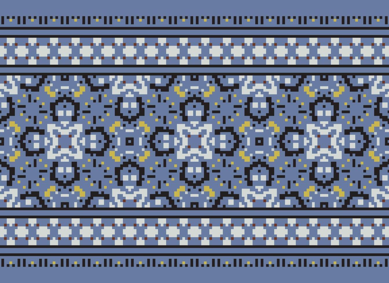 pixel annate attraversare punto tradizionale etnico modello paisley fiore ikat sfondo astratto azteco africano indonesiano indiano senza soluzione di continuità modello per tessuto Stampa stoffa vestito tappeto le tende e sarong vettore