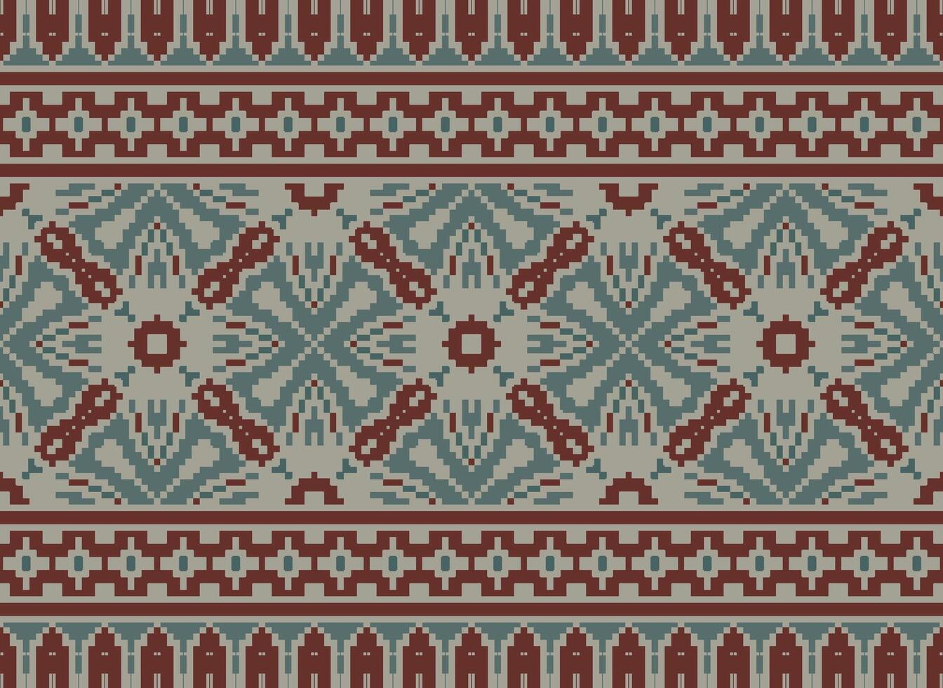 annate attraversare punto tradizionale etnico modello paisley fiore ikat sfondo astratto azteco africano indonesiano indiano senza soluzione di continuità modello per tessuto Stampa stoffa vestito tappeto le tende e sarong vettore