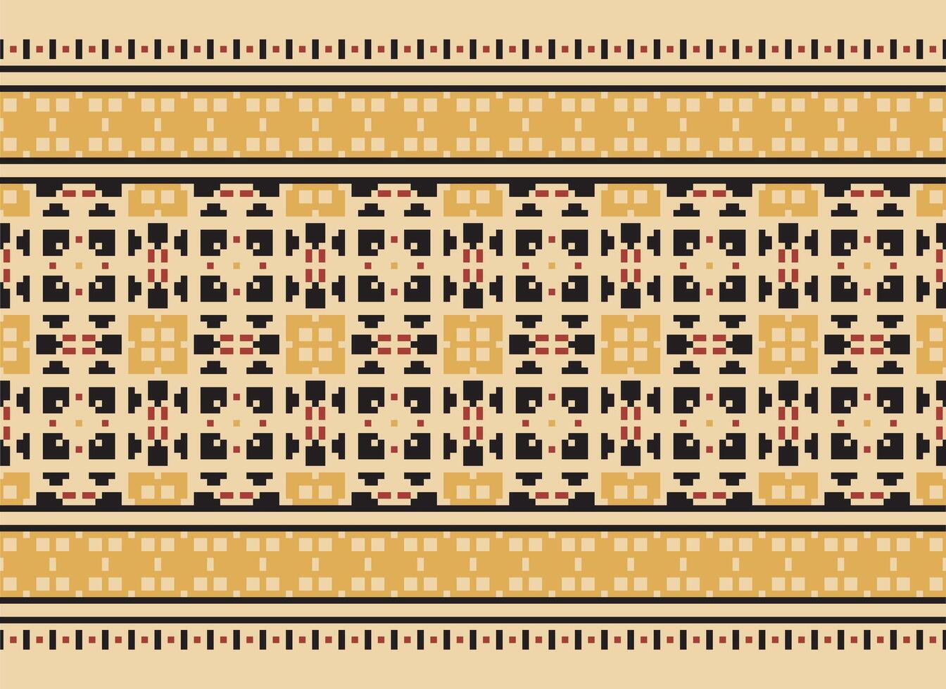 bellissimo pixel modelli tradizionale popolare stile, geometrico etnico senza soluzione di continuità modello vettore illustrazione. design per attraversare cucire, tappeto, sfondo, vestiario, texti tessuto, avvolgere, batik, ricamo